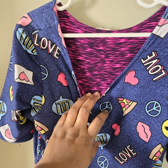 Girls Emily West LOL Reversible Dress sz 12 - Picture 3 of 5